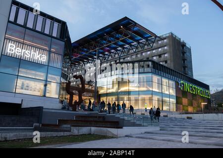 Esplugues de Llobregat, Barcelona / Spain - Nov 28, 2019: Dawn view of Finestrelles shopping centre. Stock Photo