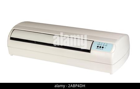 Electric air heater with fan isolated on a white background Stock Photo
