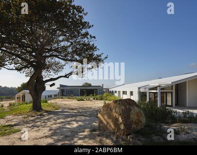Rear of boardroom facility linking lower and upper office spaces. SAN Parks Tokai Offices Table Mountain National Park, Tokai, South Africa. Architect Stock Photo