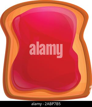 Berry jam toast icon. Cartoon of berry jam toast vector icon for web design isolated on white background Stock Vector