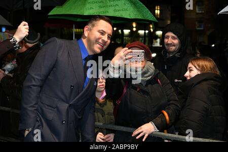 Stratford-upon-Avon, UK. 28th Nov 2019. David Walliams arrives at the opening night of the RSC production of 'The Boy in the Dress' at The Royal Shakespeare Theatre, Stratford-upon-Avon, England, UK. 28 November 2019. Credit: Simon Hadley/Alamy Live News Stock Photo