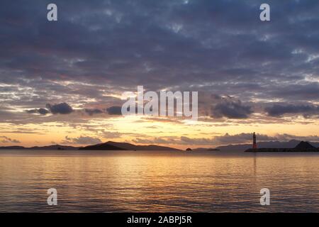 Seaside town of Bodrum and spectacular sunsets. Mugla, Turkey Stock ...