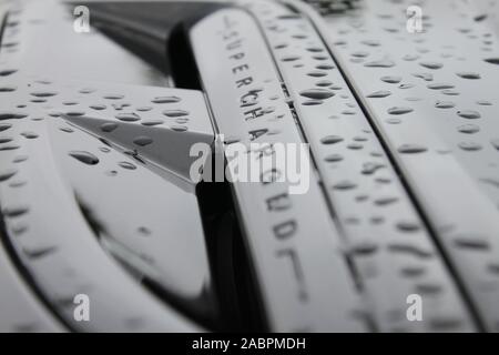 Air Intake Vent on the Bonnet of a Jaguar F-type Stock Photo