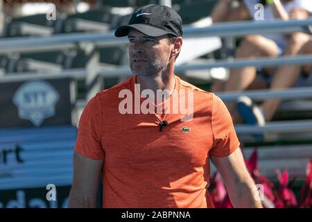 Scott Foley playing in the Chris Evert Pro-Celebrity Tennis Tournament November 23 2019 at the Delray Beach Tennis Center, Delray Beach Florida Stock Photo