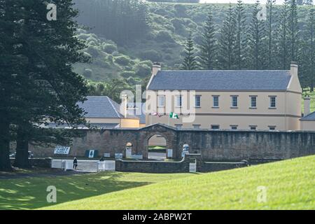 Old Military Barracks in the Kingston and Arthur’s Vale Historic Area, one of the eleven sites making up the Australian Convict Sites World Heritage P Stock Photo