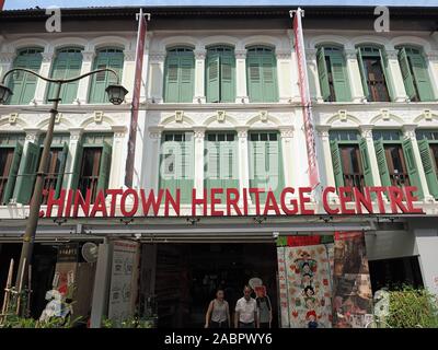 Front view of the Chinatown Heritage Centre in Singapore Chinatown Stock Photo