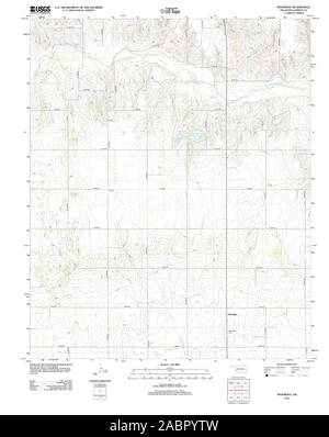 USGS TOPO Map Oklahoma OK McKnight 20121105 TM Restoration Stock Photo