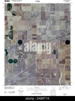 USGS TOPO Map Oklahoma OK Optima 20100114 TM Restoration Stock Photo