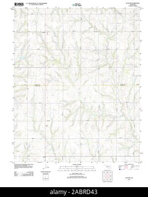 USGS TOPO Map Oklahoma OK Putnam 20130115 TM Restoration Stock Photo