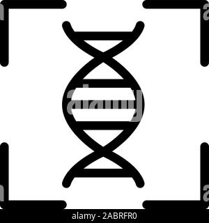 Human DNA Testing Icon Vector Outline Illustration Stock Vector