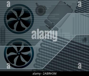 Technological abstract background. Vector illustration. Modern pattern Gray Stock Vector