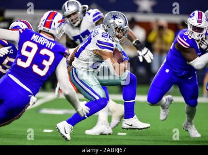 November 28th, 2019:.Buffalo Bills wide receiver Cole Beasley (10) catches  a pass for a touchdown during an NFL football game between the Buffalo  Bills and Dallas Cowboys at AT&T Stadium in Arlington