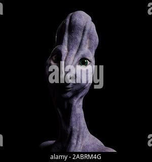 portrait of a friendly smiling alien Stock Photo