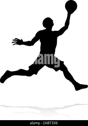 Silhouette Basketball Player Stock Vector