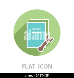 setting data (documents, files, information), the line icon Stock Vector