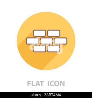 bricks (brickwork, masonry) line icon Stock Vector