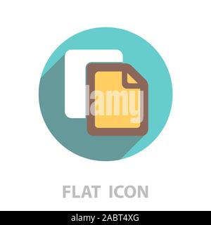 Copy file icon. Duplicate document symbol Stock Vector