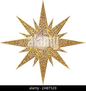 Golden Star Abstract Illustration Stock Vector