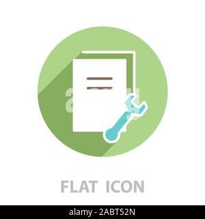 Document Settings Icon. vector illustration Stock Vector