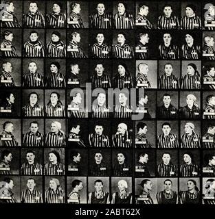 Photographs of the victims of genocide in Auschwitz-Birkenau Stock Photo