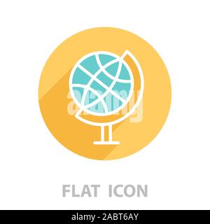 The globe line icon. vector illustration Stock Vector