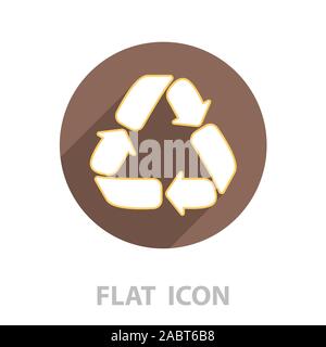 Recycle sign isolated, line icon Stock Vector