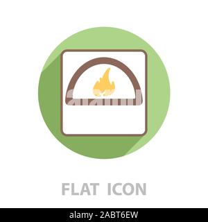 oven line icon. vector illustration Stock Vector