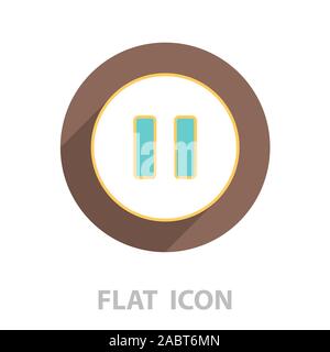pause vector line icon Stock Vector