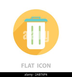 Trash can icon. vector illustration Stock Vector