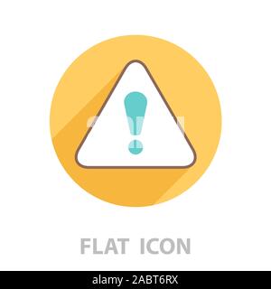 Exclamation danger line sign Stock Vector
