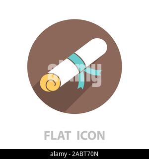 Certificate (diploma) icon. vector illustration Stock Vector