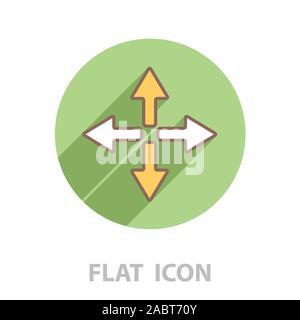 symbol arrows vector, line icon Stock Vector