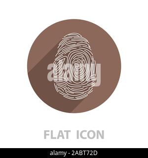 Fingerprint Loop Icon. Vector illustration EPS 10 in trendy flat style ...