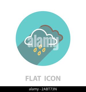 Cloud & rain icon. vector illustration Stock Vector