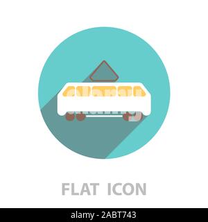 Tram icon. vector illustration Stock Vector