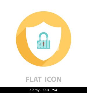Shield security icon. vector illustration Stock Vector