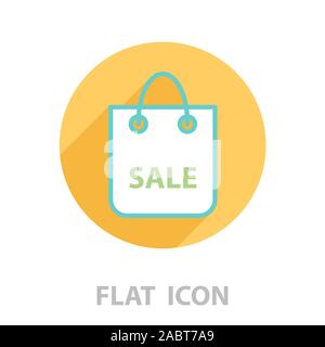 shopping bag - vector line icon Stock Vector