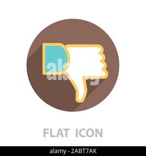 Vector hand with thumb down icon. vector illustration Stock Vector