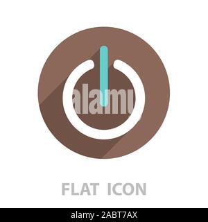 Power on/off icon. Flat design style. vector illustration Stock Vector