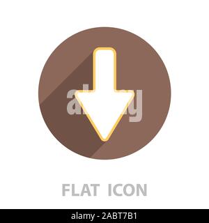 Arrow down line icon Stock Vector