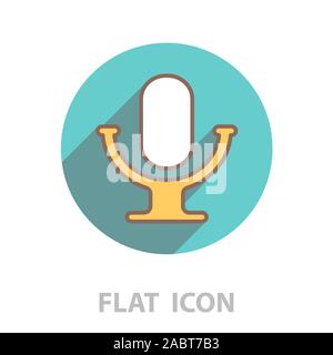 microphone line icon. vector illustration Stock Vector