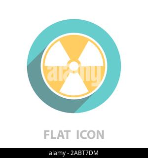 Flat radiation icon. vector illustration Stock Vector