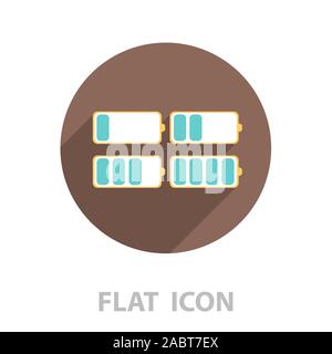 battery icon set. Vector illustration Stock Vector