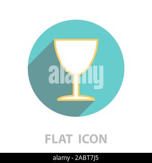 Line icon of Fragile symbol (sign) Stock Vector