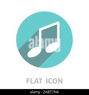 note (music) icon isolated. vector illustration Stock Vector