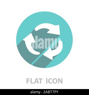 rotation arrows in a circle web icon. vector design Stock Vector