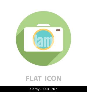 photo camera icon. vector illustration Stock Vector