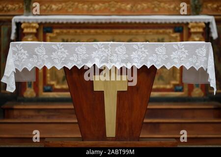 Saint Franois de Sales church. Altar. Annecy. France. Stock Photo