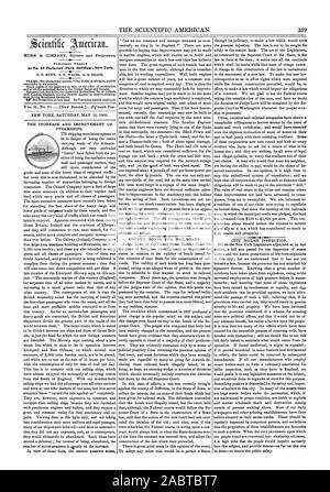 THE SCIENTIFIC AMERICAN. 32R At No. 37 Park-row (Park Building). New York., 1860-05-19 Stock Photo