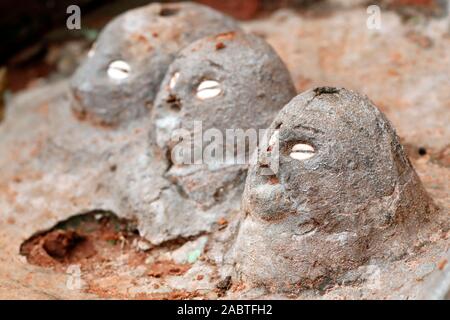 Legba voodoo protection outside a house.  Togoville. Togo. Stock Photo